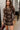 Olivia Brown Mesh & Velvet Floral Mini Dress -front view