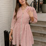 Sarah Ruse & Cream Striped Mini Dress - front view