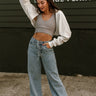 Keira Open Long Sleeve Top- cream-full body view