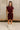 Adalyn Burgundy Tie Sweater Dress- full body front view