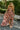  Daphne Brown & Pink Floral Ruffle Maxi Dress - full body front view