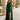 Daphne Floral Ruffle Maxi Dress - dark green - Full Front