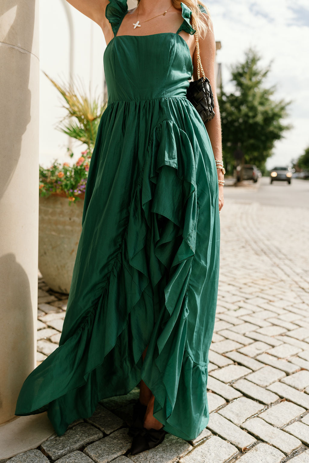 Daphne Green Ruffle Maxi Dress - Lizard Thicket Daphne Green Ruffle Maxi Dress - Lizard Thicket