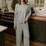 Charlotte Sage Green Loungewear Set - full body front view