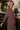 Blair Burgundy & Cream Striped Loungewear Set - upper side view