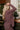 Blair Burgundy & Cream Striped Loungewear Set - upper body side view