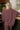 Blair Burgundy & Cream Striped Loungewear Set - upper body back view