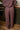 Blair Burgundy & Cream Striped Loungewear Set - lower back view