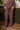 Blair Burgundy & Cream Striped Loungewear Set - lower front view