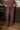Blair Burgundy & Cream Striped Loungewear Set - lower body front view