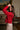 Selah Red Mock Neck Knit Sweater - side view