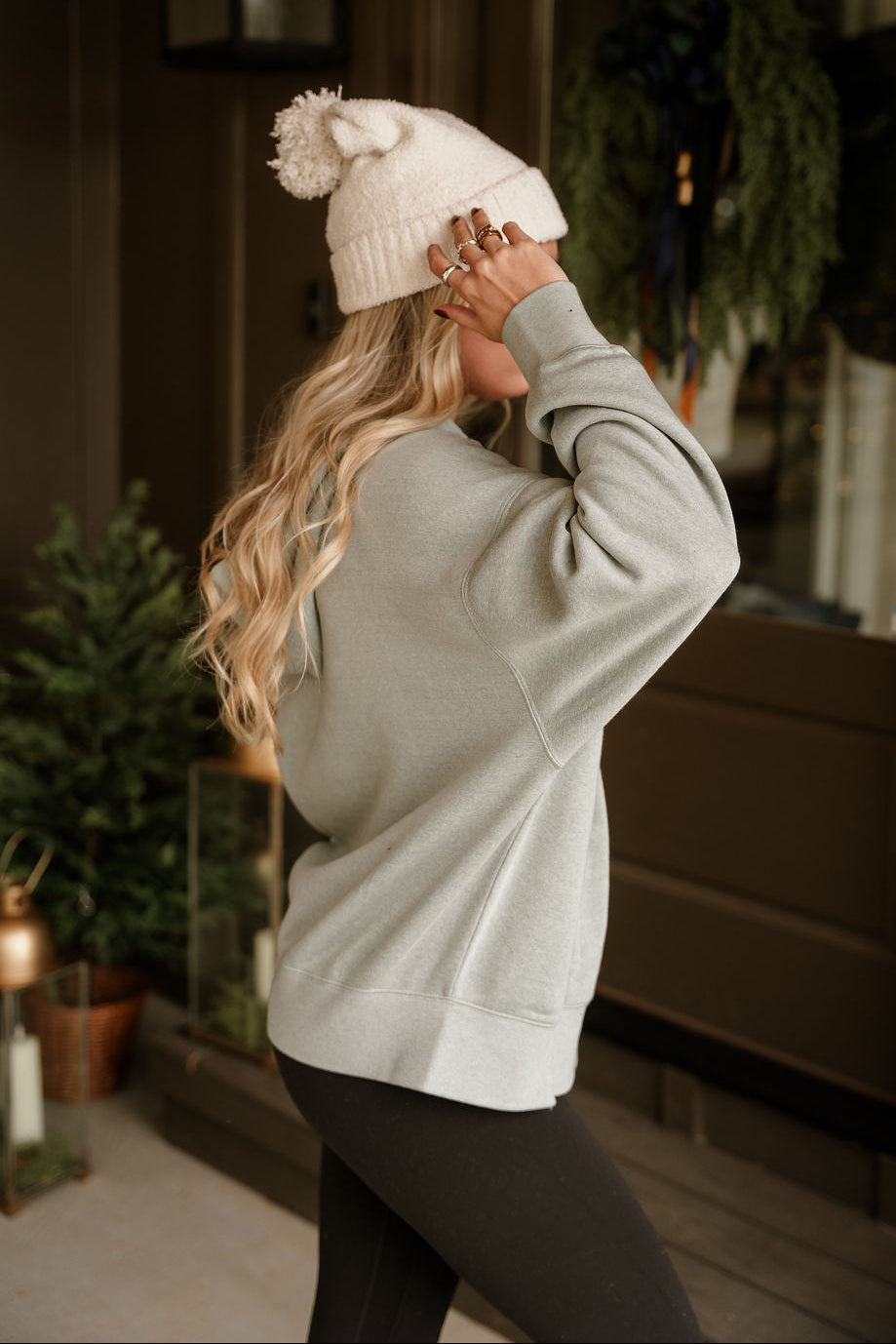 Rowyn Sage Green Hoodie Sweatshirt- side view