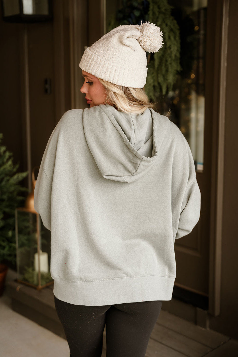 Rowyn Sage Green Hoodie Sweatshirt- back view