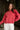 Harper Washed Red Long Sleeve Sweatshirt- front view