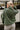 Gia Green & Lavender Quarter Zip Pullover- close up back view