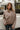 Dakota Brown Heather Quarter Zip Pullover- close up front view