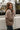 Dakota Brown Heather Quarter Zip Pullover- close up side view