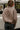 Dakota Brown Heather Quarter Zip Pullover- close up back view