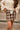 Ava Taupe & Brown Plaid Knit Mini Skirt- frontal top view