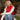Chantel Red Faux-Leather Puffer Vest- sitting view