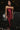 Julia Burgundy Satin Midi Dress- top front view