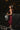 Julia Burgundy Satin Midi Dress- side view