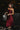 Julia Burgundy Satin Midi Dress- side full view