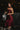 Julia Burgundy Satin Midi Dress- frontal side full view