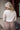 Raegan Cream Lace Sheer Front Tie Top- close up back view