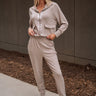 Laura Taupe Jogger Pants- full body view