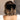 Image shows back of model's hair. Model is wearing the Stacia Black & Gold Velvet Hair Bow that features black velvet fabric with gold dot embellishments and a clasp closure.