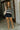 Kelcie Navy & Cream Striped Sweater - full body front view