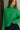 Natalia Green Cable Knit Sweater- front view