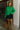 Natalia Green Cable Knit Sweater- full body front view