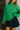 Natalia Green Cable Knit Sweater- close up side view