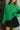 Natalia Green Cable Knit Sweater- close up side view