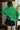 Natalia Green Cable Knit Sweater- full back view