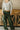 front view Calyra Olive Denim Cargo Pants