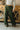 front view Calyra Olive Denim Cargo Pants