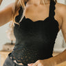 Cynthia Black Lace Brami Tank- frontt op view