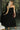 Loren Black Sleeveless Corset Midi Dress- close up fornt view