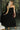 Loren Black Sleeveless Corset Midi Dress- close up fornt view