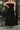 Loren Black Sleeveless Corset Midi Dress- front top view