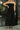 Loren Black Sleeveless Corset Midi Dress- front top view