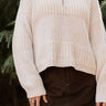 Gina Cream Monochrome Stripe Sweater - front view