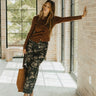 Willa Black Multi Floral Wide Leg Pants- full body view