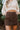 Joelle Brown Denim Skort - close up front view