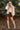 Gina Cream Monochrome Stripe Sweater - full body front view (under vest)