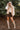 Gina Cream Monochrome Stripe Sweater - full body front view (under vest)