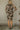 Reagan Black & Taupe Floral Mesh Midi Dress- back view
